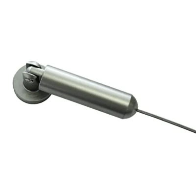 Immagine di GARDINIA Set con Cavo per Tende Race, Montaggio a Muro o Alcova, Incluso Materiale Fissaggio, Lunghezza: 5 metri, Metallo, Cromato
