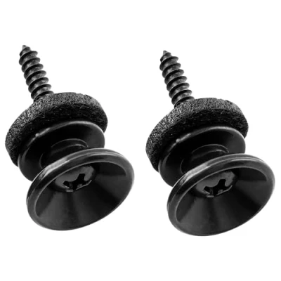 Immagine di Musiclily Pro Metallo Attacchi Tracolla Strap Buttons per Fender Style Chitarra Elettrica Acustica Basso, Nero (Set di 2)