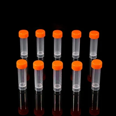 Immagine di Provette, Fydun provette congelate in plastica da 10 ml 5ml Contenitore per confezione con tappo a vite e flacone guarnizione silicone