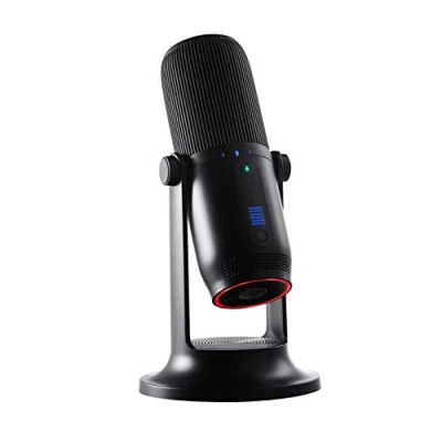 Immagine di Thronmax M2P B verticale Microfono USB da studio Tipo di trasmissione (dettaglio):Cablato Stativo, incl. cavo C®, Audio stereo (jack 3,5 mm) Cablato