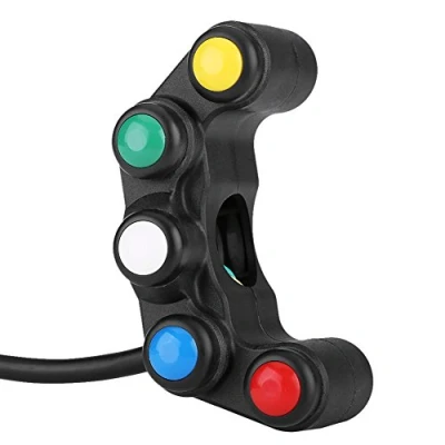 Immagine di pulsantiera moto + Relè Interruttore faro Universale 22mm Manubrio 5 in 1 fendinebbia per ON/OFF