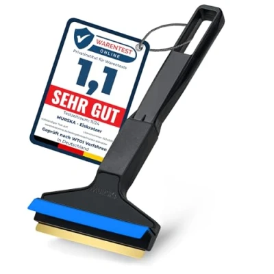 Immagine di Raschietto Ghiaccio Auto Facile, rapido &amp; efficiente Murska Raschiaghiaccio 21cm Lama in Ottone Spatola per Premium HIPS Originale di Finlandia L&amp;P A053 Nero Blu