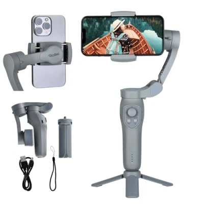 Immagine di Rollei Steady Butler Mobile 3 SE Gimbal per smartphone pieghevole, piccolo e leggero, video silenziosi filmati a mano, con controllo app Android iOS 22946