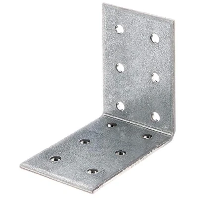 Immagine di Alberts 330538 Squadretta di giunzione angolare multiforo, zincata con procedimento Sendzimir, 60 x 40 mm, Set da 15