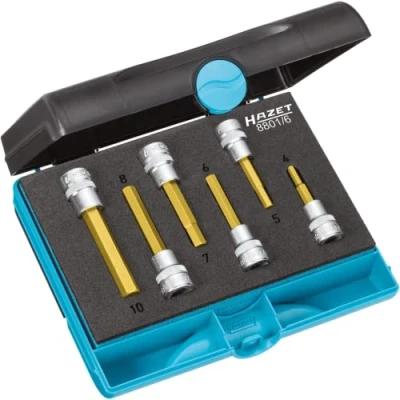 Immagine di Hazet Kit inserti giravite a bussola 3/8 (10 mm) 6 parti 8801/6