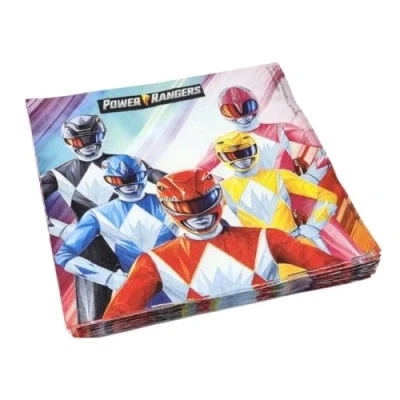 Immagine di BeenSmile, POWER RANGERS 33 CM TOVAGLIOLI, Tovaglioli di Carta, Articoli per Feste, Feste e Compleanni Bambini, 20 unità