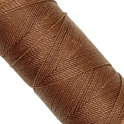 Immagine di Linhasita, rocchetto di filo cerato, Linhasita 100 g, 170 m, 1 mm spessore, in poliestere, macramè, 30 colori. metros / gr cioccolato