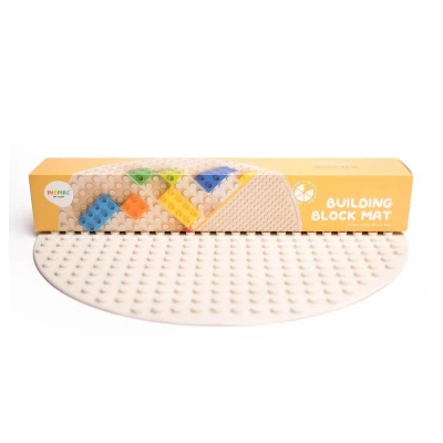 Immagine di Inspire My Play Tappetino per mattoncini in Silicone Compatibile con Le Principali Marche di Reversibile Piccole e Grandi Dimensioni Il Gioco sensoriale Pietra