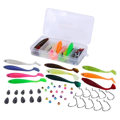 Immagine di Fish4All Softbait Texas/Carolina Box (50pcs) Kit esche artificiali