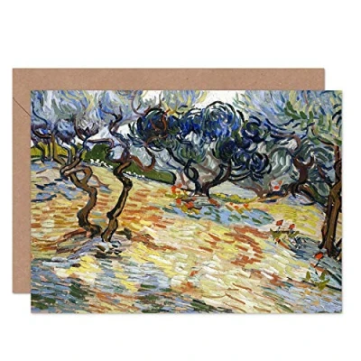 Immagine di Artery8 Vincent Van Gogh Olive Trees Fine Art Greeting Card Plus Envelope Blank Inside Alberi