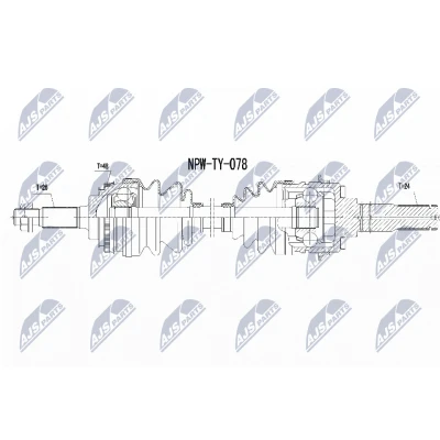 Immagine di NTY NPW TY 078 Albero motore / Semiasse