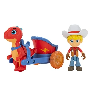 Immagine di Dino Ranch DNR0010 Carro Jon e Flash, veicolo con figura, giocattolo dai 3 anni in su