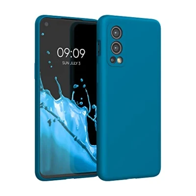 Immagine di kwmobile Cover per OnePlus Nord 2 5G Custodia Back Case Smartphone in Silicone TPU Protezione Gommata blu indaco