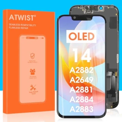 Immagine di OLED per iPhone 14 Schermo di Ricambio Display LCD Digitalizzatore 6.1’’ Touch Screen Vetro Assemblaggio Kit Riparazione, A2882 A2649 A2881 A2884 A2883