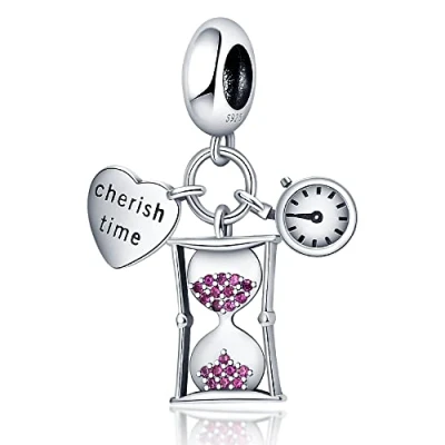 Immagine di LNQOBU Ciondolo in Argento Sterling 925 Charm Bead con Bracciale e Collane Europei da Donna,Perline Intarsio 5A Zircone per Donna Perline