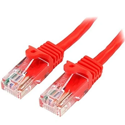 Immagine di StarTech.com 45PAT1MRD Cavo di Rete Cat 5E, Patch, Ethernet, Rj45, UTP, M/M, Antigroviglio, 1 m, Rosso