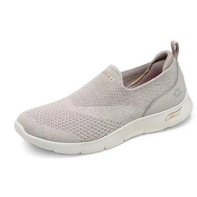 Immagine di Skechers Arch Fit Refine Don&#039;T Go Donna Formatori, Taupe Heathered Knit Peach Trim, 37 EU