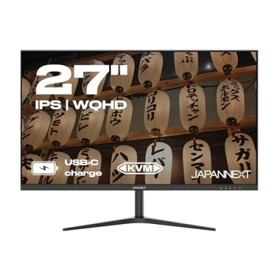 Immagine di JapanNext Monitor PC 27&quot; WQHD Pannello IPS Carica il computer tramite USB C (65W) Inclinazione regolabile Filtro luce blu Tecnologia KVM G Sync/FreeSync JN IPS27WQHDR C65W
