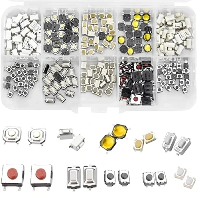Immagine di 250 Pz 10 Value Micro Pulsante Microinterruttore Interruttori Tattile a Pressione Interruttore Push Button per Chiave Telecomando