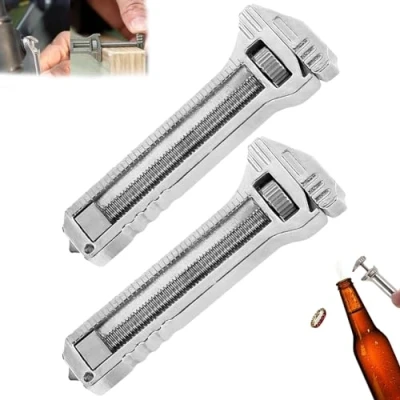 Immagine di Mini Multitool Wrench, Compact Titanium Multitool,firefighter Multitool,compact Multitool,chiave Inglese Multitool,mini Wrench,chiave Multiuso Di Qualità 2Pcs