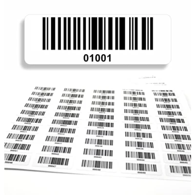 Immagine di beihaasnatuerlich etichette per codici a barre 01001 02000, 5 cifre, 1000 pezzi 50 x 17 mm, inventario prestampate, autoadesive, prodotto in Germania