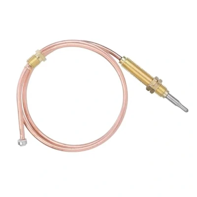 Immagine di Termocoppia di ricambio universale per forni a gas, caldaie, scaldabagno, lunghezza 600 mm, filettatura M8, bruciatore termocoppia, sonda camino e barbecue