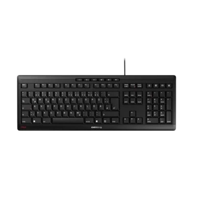 Immagine di CHERRY STREAM KEYBOARD, Tastiera con filo, Layout per la Germania (QWERTZ), Battitura estremamente silenziosa, Sensazione di digitazione unica, Design piatto, Colore nero