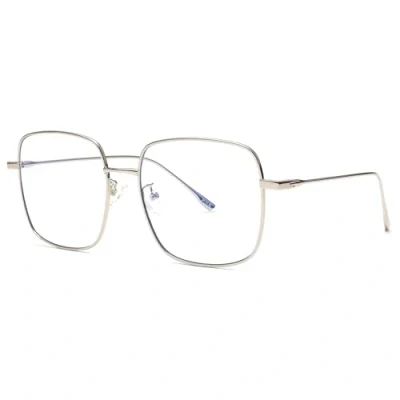 Immagine di JM 58x52mm Occhiali Luce Blu Antiriflesso Grande. Comodi e Resistenti a Schermi Monitor. Per Donna Uomo. [Argento]