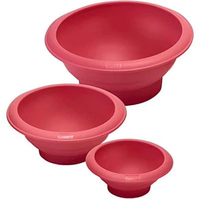 Immagine di Lurch FlexiForm 83005 Set di 3 semisferi per cuocere torte a forma teste, palline, coccinelle UVM. In 100% silicone platino premium senza BPA (diametro 180 mm, 140 100 mm) Cotton Candy