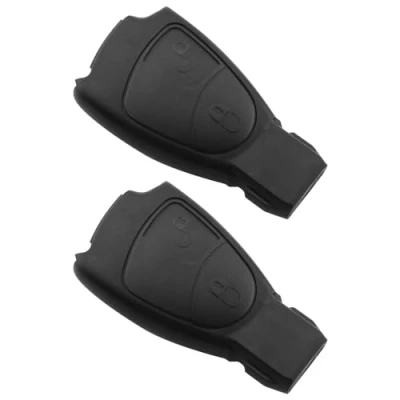 Immagine di 2 custodie protettive per chiave auto a distanza con pulsanti, compatibili Mercedes Benz W169 W164 W202 W203 W208