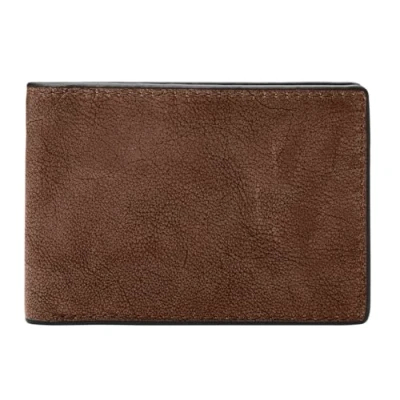Immagine di Fossil Portafoglio da uomo Steven, a tasca frontale in pelle marrone medio 11,43 cm L x 1,27 7,62 H ML4396210