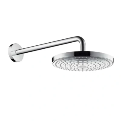 Immagine di hansgrohe Raindance Select S Soffione doccia 240 2 getti con braccio doccia, bianco/cromo, 26466400