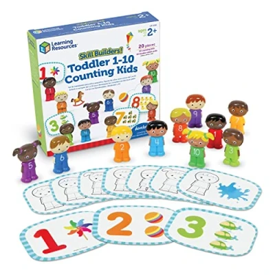 Immagine di Learning Resources Skill Builders Toddler 1 10 Counting Kids, educativo, attività per i Primi Anni, Gioco di apprendimento dei Colori, 20 Pezzi, dai 18 Mesi in avanti, Multicolore, Medium, LER1060