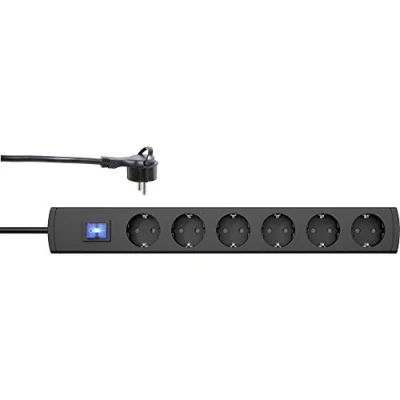 Immagine di Kopp 233405007 Multipresa con interruttore 6 scomparti Antracite Schuko 1 pz.