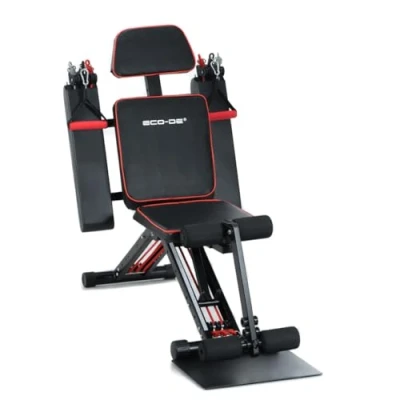 Immagine di ECODE® Panca Multiesercizio per Casa Pieghevole e Regolabile da Palestra Esercizi con Pesi, Addominali, Press Panche Fitness Allenamento Multifunzione