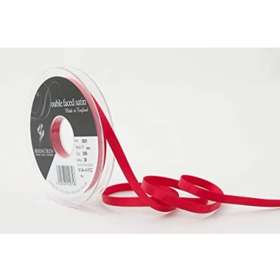 Immagine di Berisfords 3501 Nastro Double Face in Raso di Poliestere, Rosso, 7 mm, 20 unità