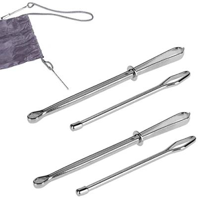Immagine di Infila Coulisse, 4 Pezzi Banda Elastica Infila, Pinzette Aghi, Pinzette, Metallo, Facile Infilare, Utilizzato Per Nastro, Cintura Elastica, Elastico