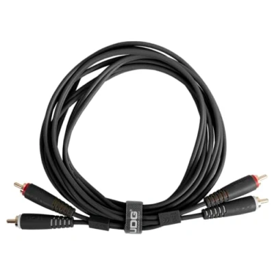 Immagine di UDG Set di cavi audio RCA RCA, dritti, 1,5 m, compatibile con tutti i dispositivi jack a jack, colore: Nero