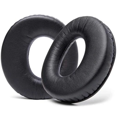 Immagine di WC Cuscinetti auricolari di ricambio per cuffie Sony MDR RF985R RF970 RF970RK RF960RK RF960R RF925RK e DS6500 Pelle più morbida, lussuosa memory foam, maggiore spessore Black