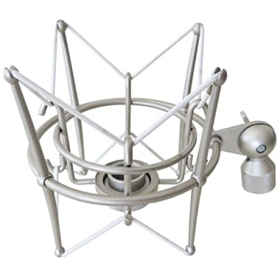 Immagine di Keep Drum ms089sv Silver microfono del ragno elastico supporto Shockmount per G Track AT2020/USB +