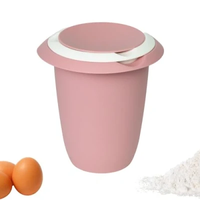 Immagine di Westmark Ciotola con Coperchio in Due Parti, 1 L, Beccuccio, Plastica, Bianco e Rosa, 3151227P