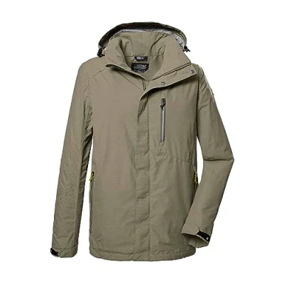 Immagine di killtec Uomo Giacca funzionale/giacca da esterno con cappuccio staccabile cerniera KOS 256 MN JCKT_CARLEB, sage, 4XL, 41364 000