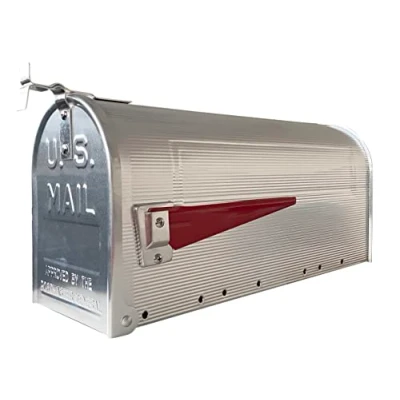 Immagine di ARREGUI Cassetta delle Lettere Singola in Alluminio Stile Americano, Misura L (riviste e Buste, Inox, Tamaño (revistas y sobres C4) 22 x 48 17 cm