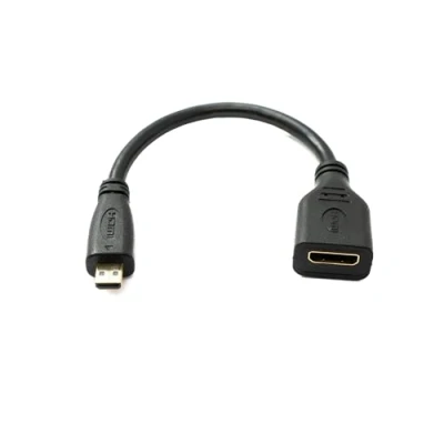 Immagine di System S Cavo HDMI 1.4 15cm Mini Femmina a Micro Maschio 4K UHD 30Hz 2K 60Hz Adattatore
