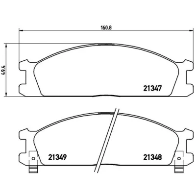 Immagine di BREMBO P 24 026 Kit pastiglie freno con segnalatore acustico usura senza accessori NISSAN: Pick Up, Navara up
