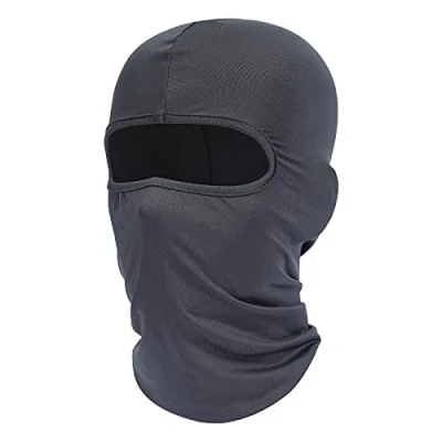 Immagine di fuinloth Maschera di passamontagna, sciarpa estiva per il collo, protettore UV, sci motocicli maschi e donna Grigio scuro