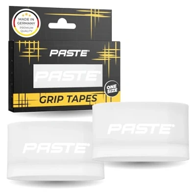 Immagine di PASTE ® Supporto per parastinchi da calcio silicone bianco adulto uomo donna e bambino ferma calzettoni Banda Reggi Protezioni tibia tibie Nastro accessori