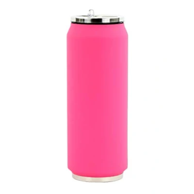 Immagine di YOKO DESIGN Canette Lattina isotermica, Acciaio Inossidabile, Rosa Soft Touch, 7 cm