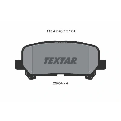 Immagine di TEXTAR 2543403 Kit pastiglie freno Non predisposto per contatto segnalazione usura