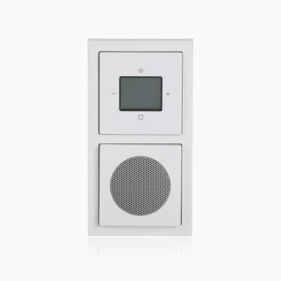 Immagine di Busch Jaeger 8240 84 AudioWorld Radio con connessione a internet WiFi, set completo di schermo e altoparlante, colore: Bianco